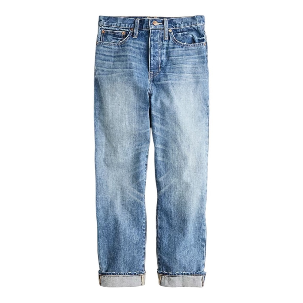 J. Crew Slouchy boyfriend jean in tinted indigo wash Size 26